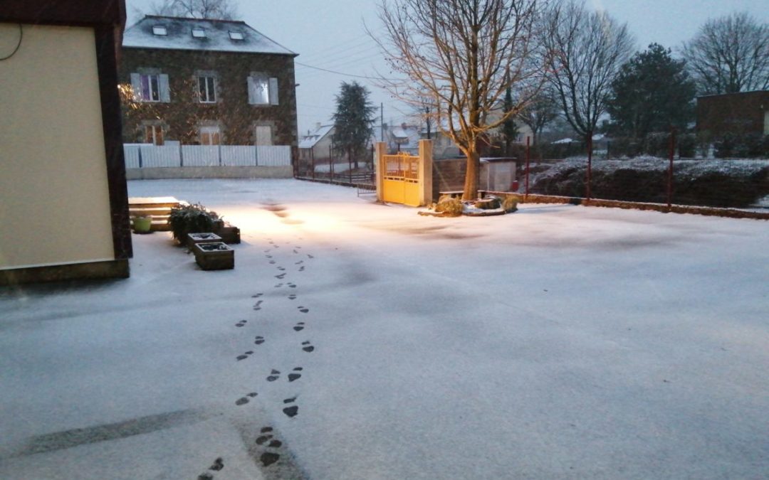 L’école sous la neige!